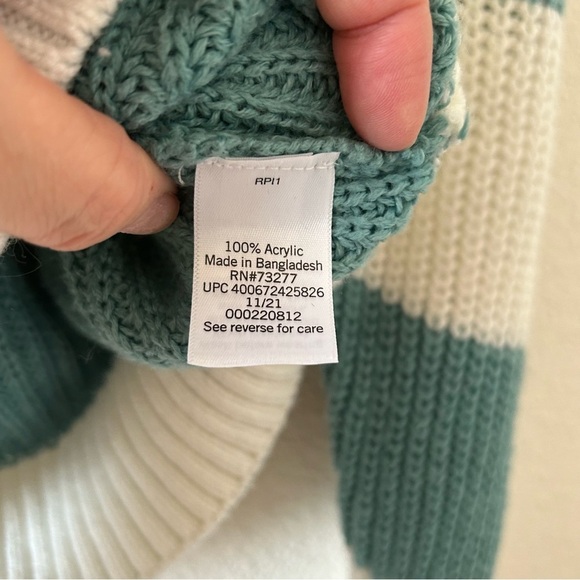 SO Women’s Knit Cardigan Small Striped School  Preppy Casual Button Front - Picture 7 of 10